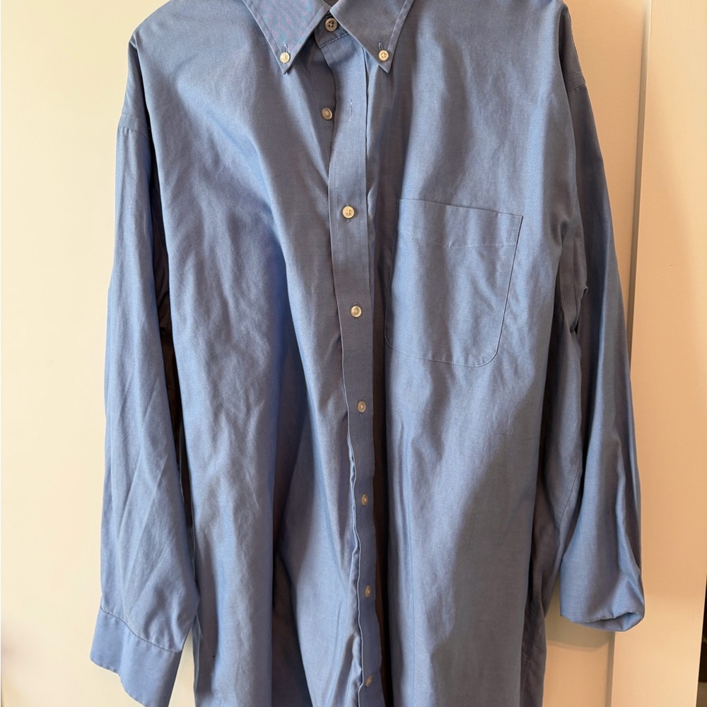 Lands' End Men's Button-Down Shirt in Blue